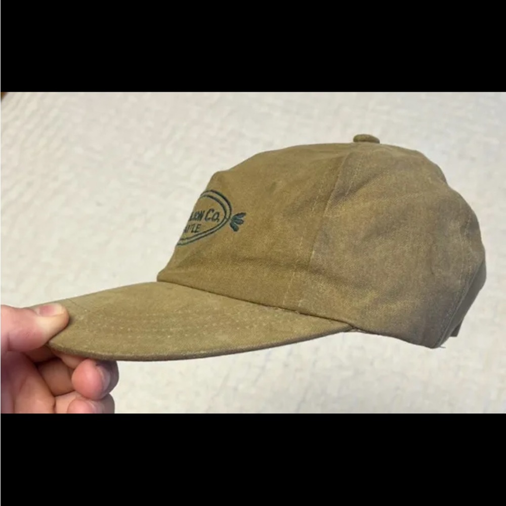 C.C. Filson Co. Seattle Waxed Tin Cloth Strap Back Cap Men’s S/M Vintage USA - Picture 3 of 7